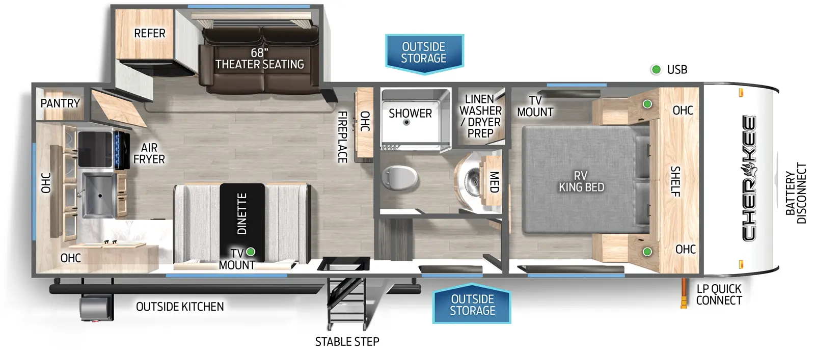 Cherokee Black Label 255SBL Floorplan